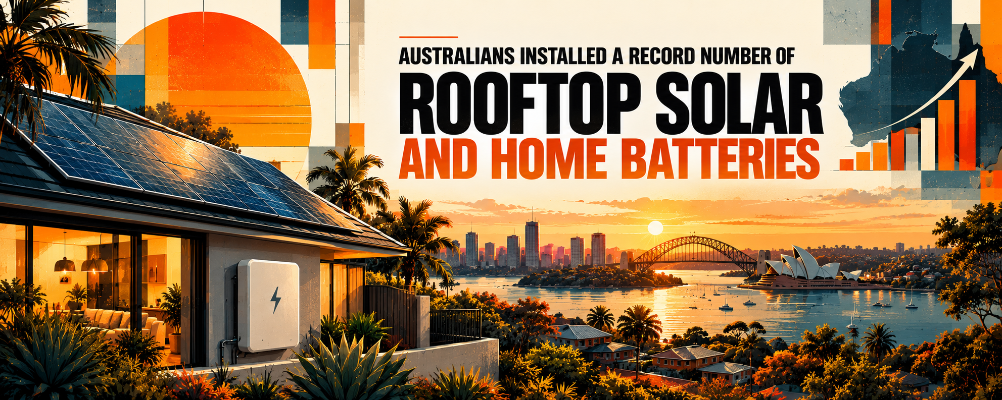 Australian rooftop solar and home battery installations reached record levels.
